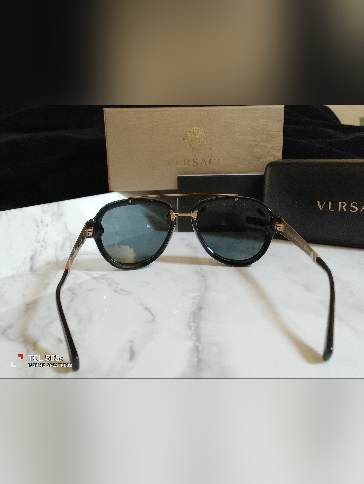 Versace Medusa Insignia Aviator Sunglasses